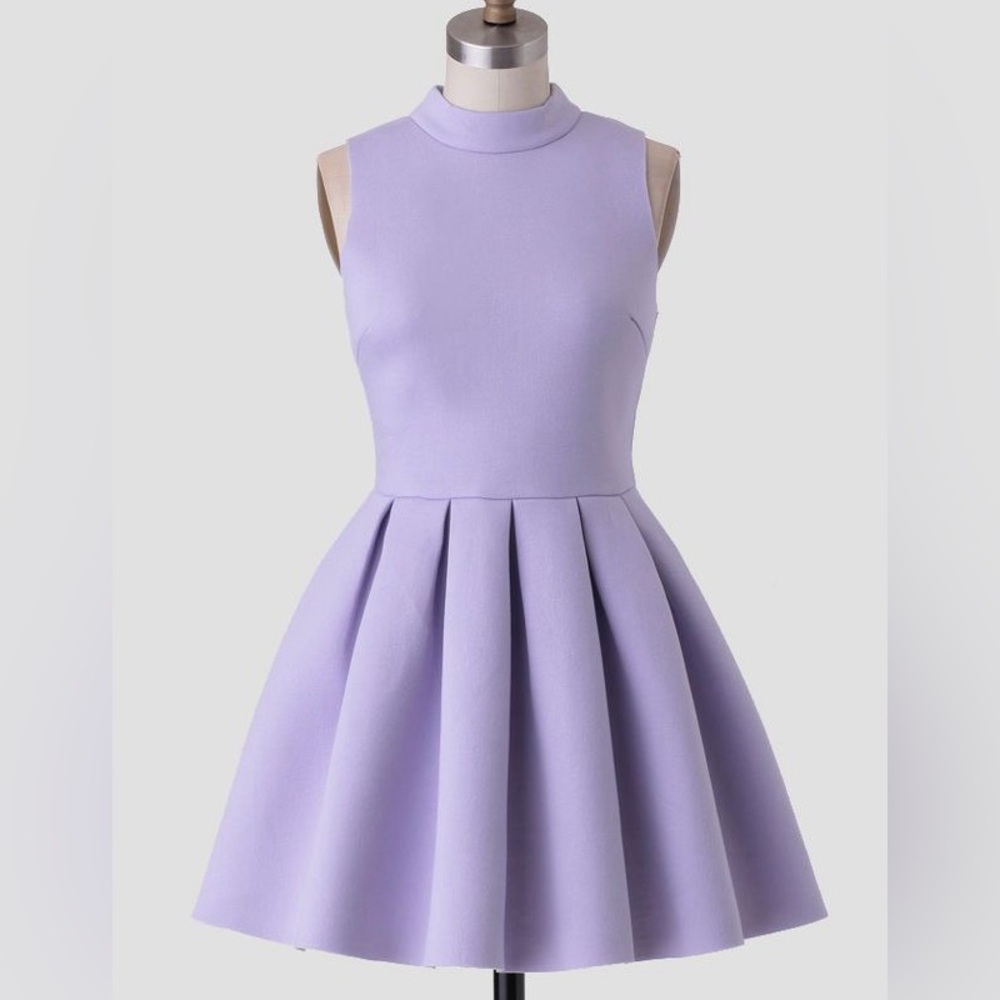 RICKETY RACK #50 Purple Pink Neoprene Skater Dress S M L